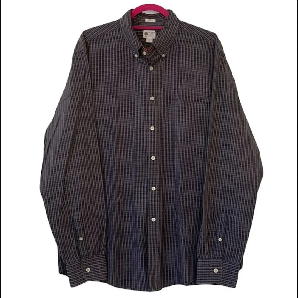 J Crew Washed Tartan Tailored Fit Plaid Shirt XL
